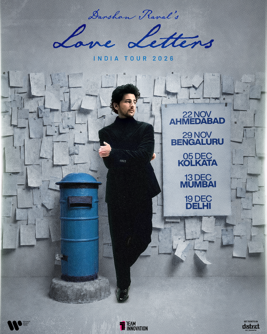 Darshan Raval India Tour official announcement artwork